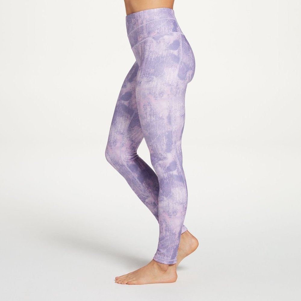Calia Essential Purple Textured Geo High Rise Printed Leggings